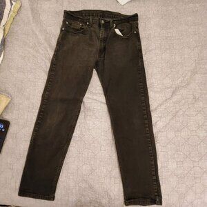 502 Levi's Black Distressed Jeans 34W x 30L